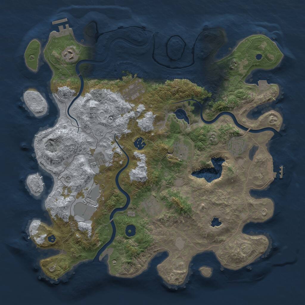 Rust Map: Procedural Map, Size: 4000, Seed: 111410413, 15 Monuments