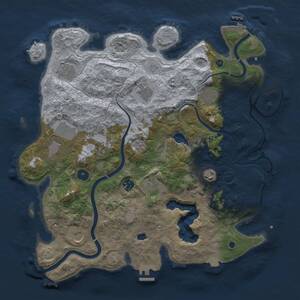 Thumbnail Rust Map: Procedural Map, Size: 4000, Seed: 1459978738, 16 Monuments