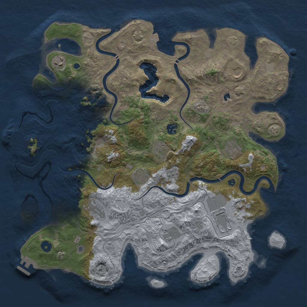 Rust Map: Procedural Map, Size: 4250, Seed: 110095251, 16 Monuments