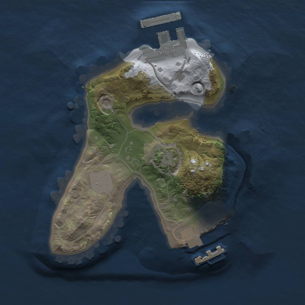 Rust Map: Procedural Map, Size: 1500, Seed: 123123123, 4 Monuments