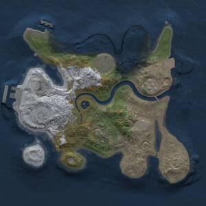Thumbnail Rust Map: Procedural Map, Size: 2400, Seed: 2058253912, 9 Monuments