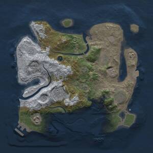 Thumbnail Rust Map: Procedural Map, Size: 3000, Seed: 133333332, 11 Monuments