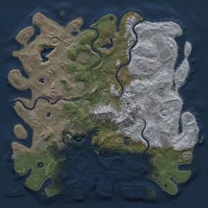 Thumbnail Rust Map: Procedural Map, Size: 5000, Seed: 1909883806, 17 Monuments