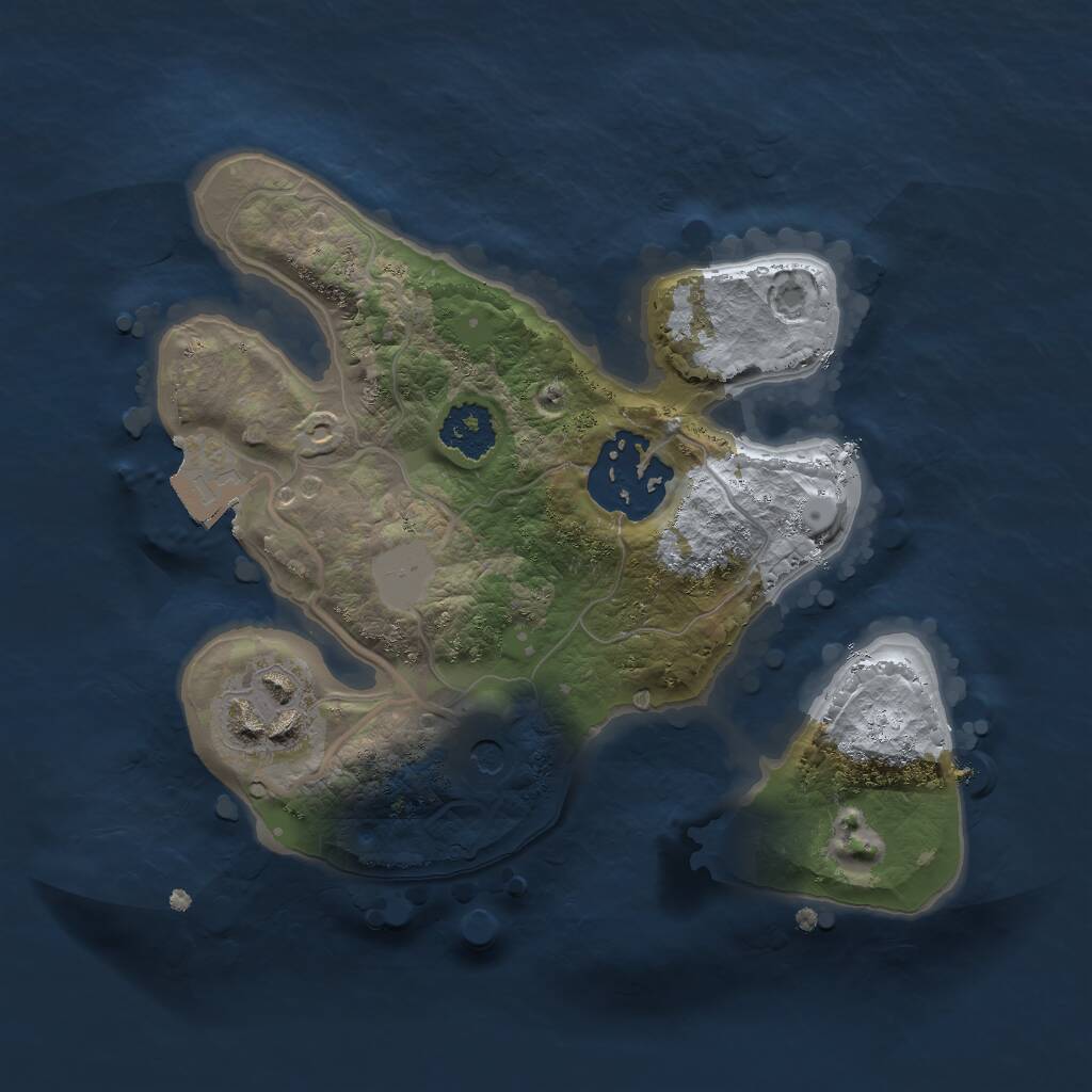 Rust Map: Procedural Map, Size: 2000, Seed: 522011044, 4 Monuments