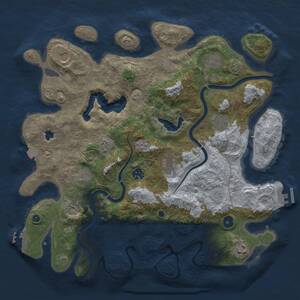 Thumbnail Rust Map: Procedural Map, Size: 4000, Seed: 974123090, 14 Monuments