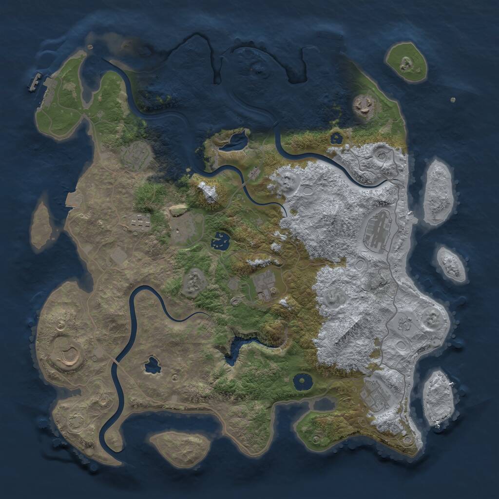 Rust Map: Procedural Map, Size: 4000, Seed: 178564462, 15 Monuments