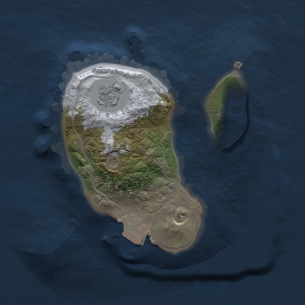 Rust Map: Procedural Map, Size: 1500, Seed: 1524813599, 2 Monuments