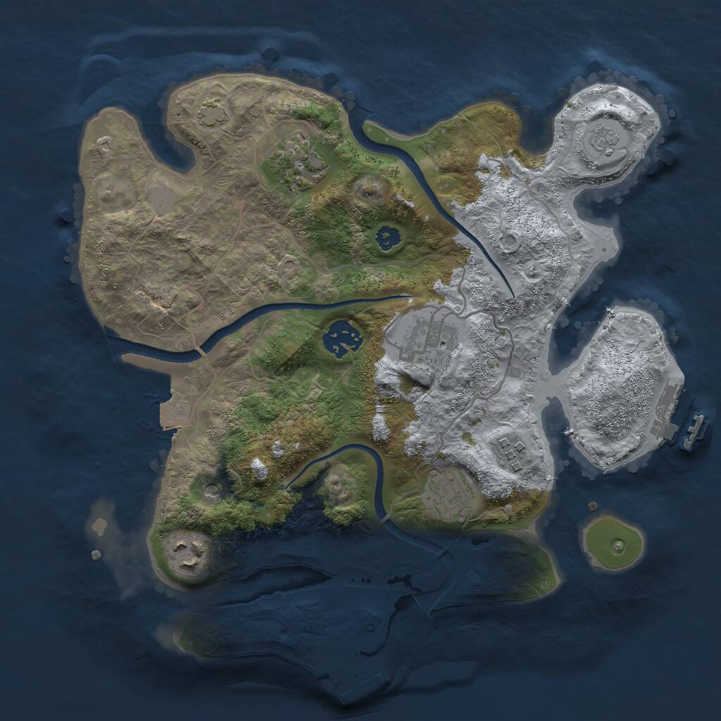 Rust Map: Procedural Map, Size: 3000, Seed: 518128118, 12 Monuments