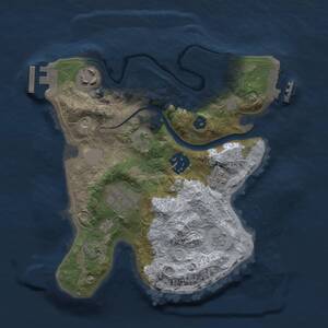 Thumbnail Rust Map: Procedural Map, Size: 2500, Seed: 411934856, 10 Monuments