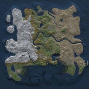 Thumbnail Rust Map: Procedural Map, Size: 4000, Seed: 1539679264, 16 Monuments