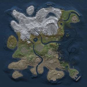 Thumbnail Rust Map: Procedural Map, Size: 3000, Seed: 1576820357, 11 Monuments