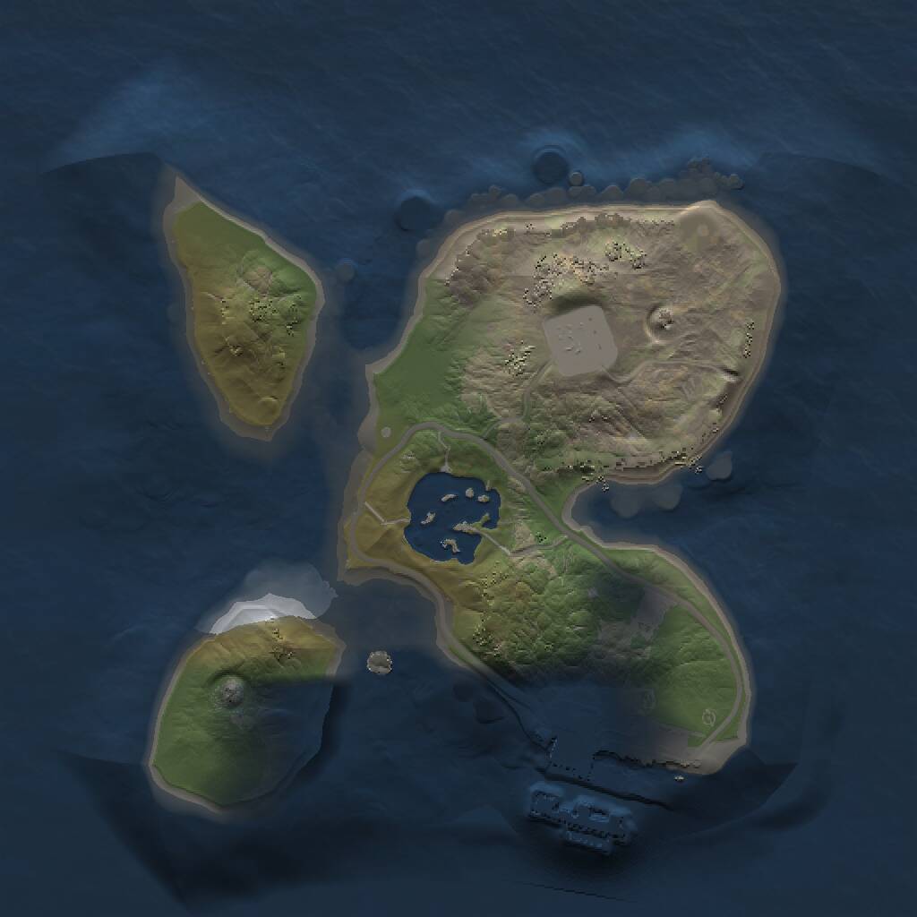 Rust Map: Procedural Map, Size: 1500, Seed: 459799634, 3 Monuments