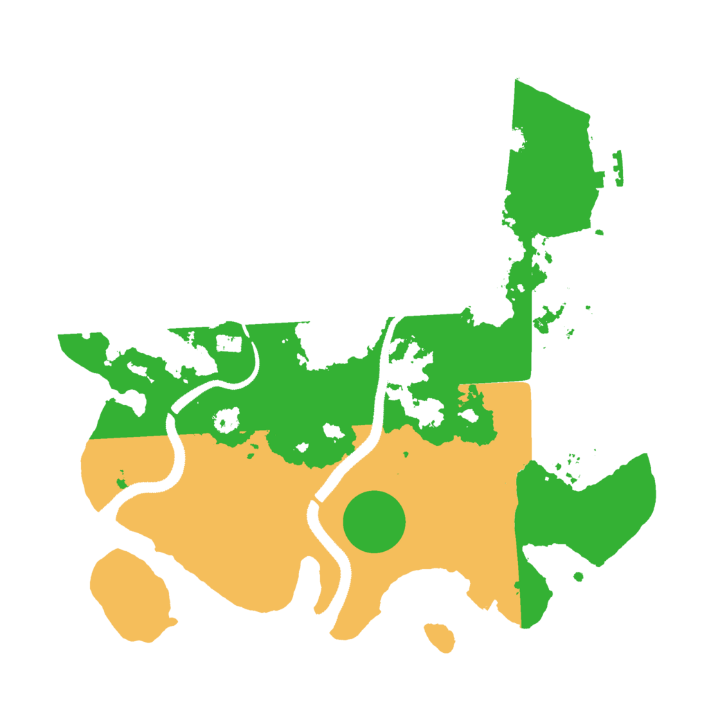 Biome Rust Map: Procedural Map, Size: 3000, Seed: 35196