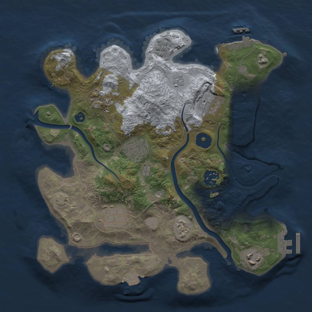 Rust Map: Procedural Map, Size: 3000, Seed: 4578113, 13 Monuments