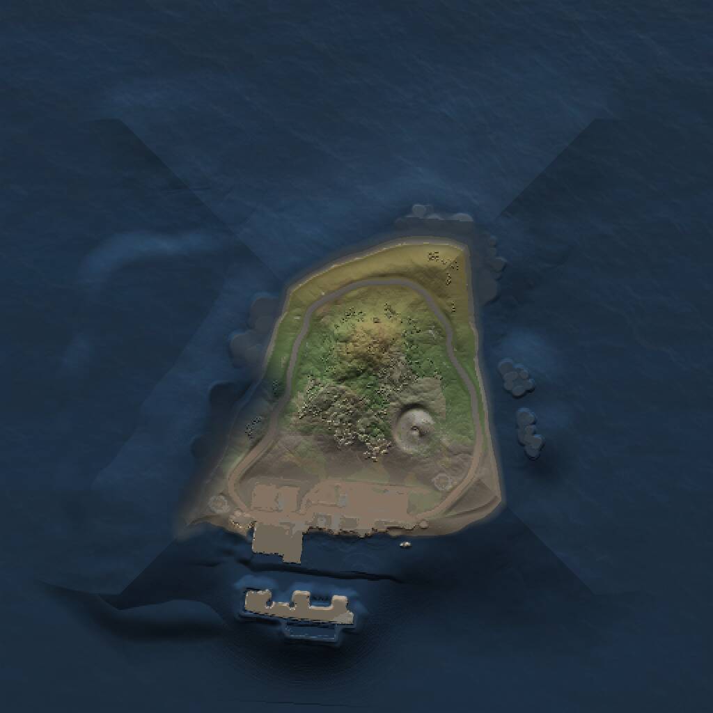 Rust Map: Procedural Map, Size: 1000, Seed: 1046991174, 2 Monuments