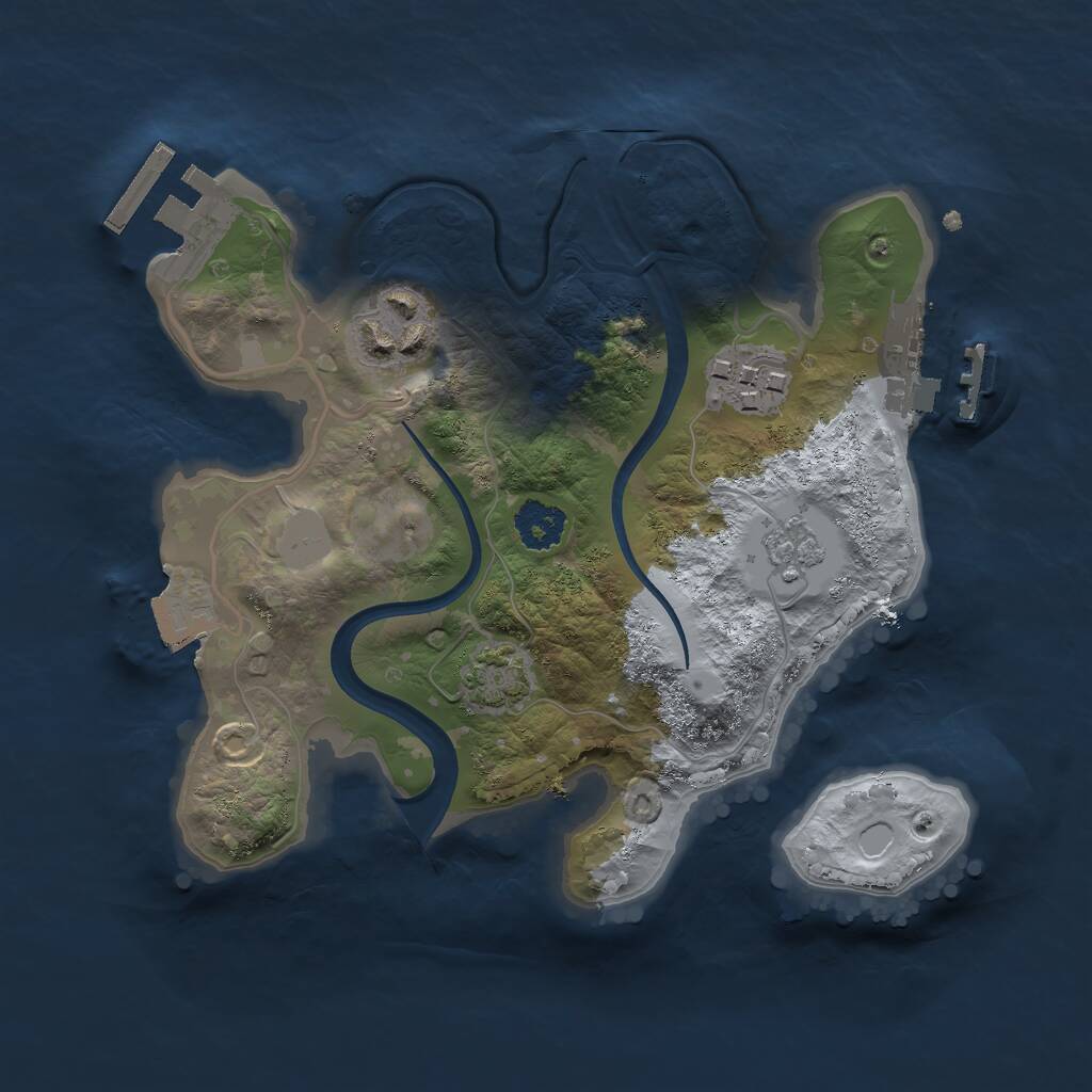 Rust Map: Procedural Map, Size: 2200, Seed: 20000, 7 Monuments