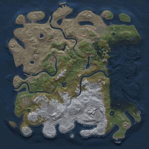 Thumbnail Rust Map: Procedural Map, Size: 4500, Seed: 728446751, 16 Monuments
