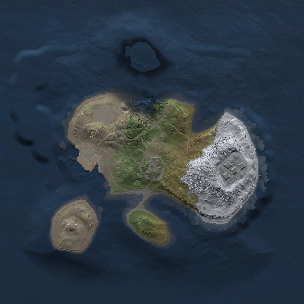 Rust Map: Procedural Map, Size: 1800, Seed: 6104729, 3 Monuments