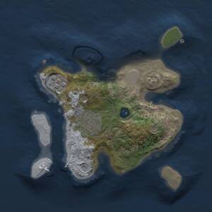 Thumbnail Rust Map: Procedural Map, Size: 2000, Seed: 1949782416, 3 Monuments