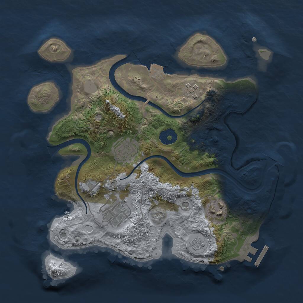 Rust Map: Procedural Map, Size: 2700, Seed: 1768824046, 8 Monuments