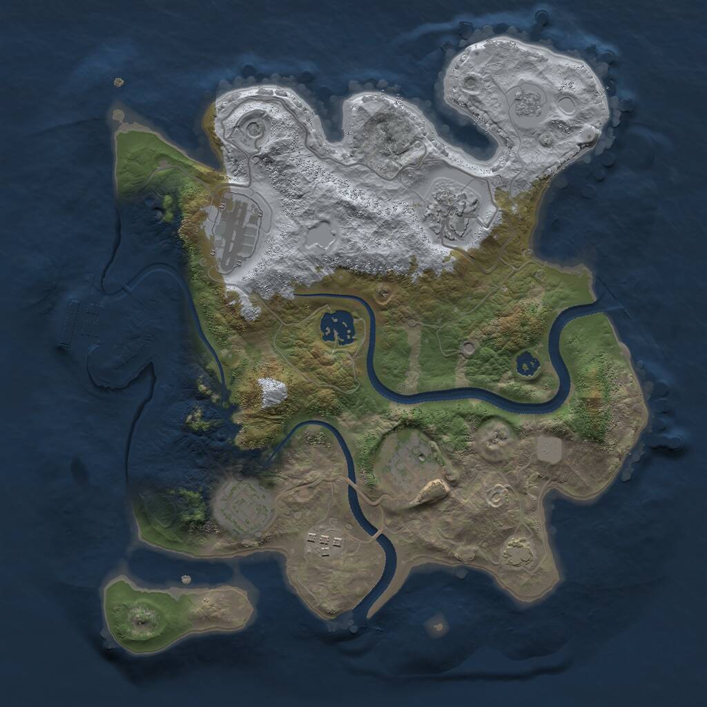 Rust Map: Procedural Map, Size: 3000, Seed: 1580397358, 11 Monuments