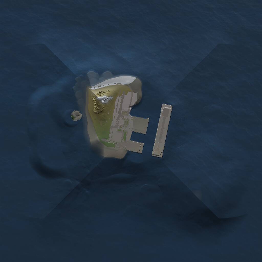 Rust Map: Procedural Map, Size: 1000, Seed: 45615, 2 Monuments