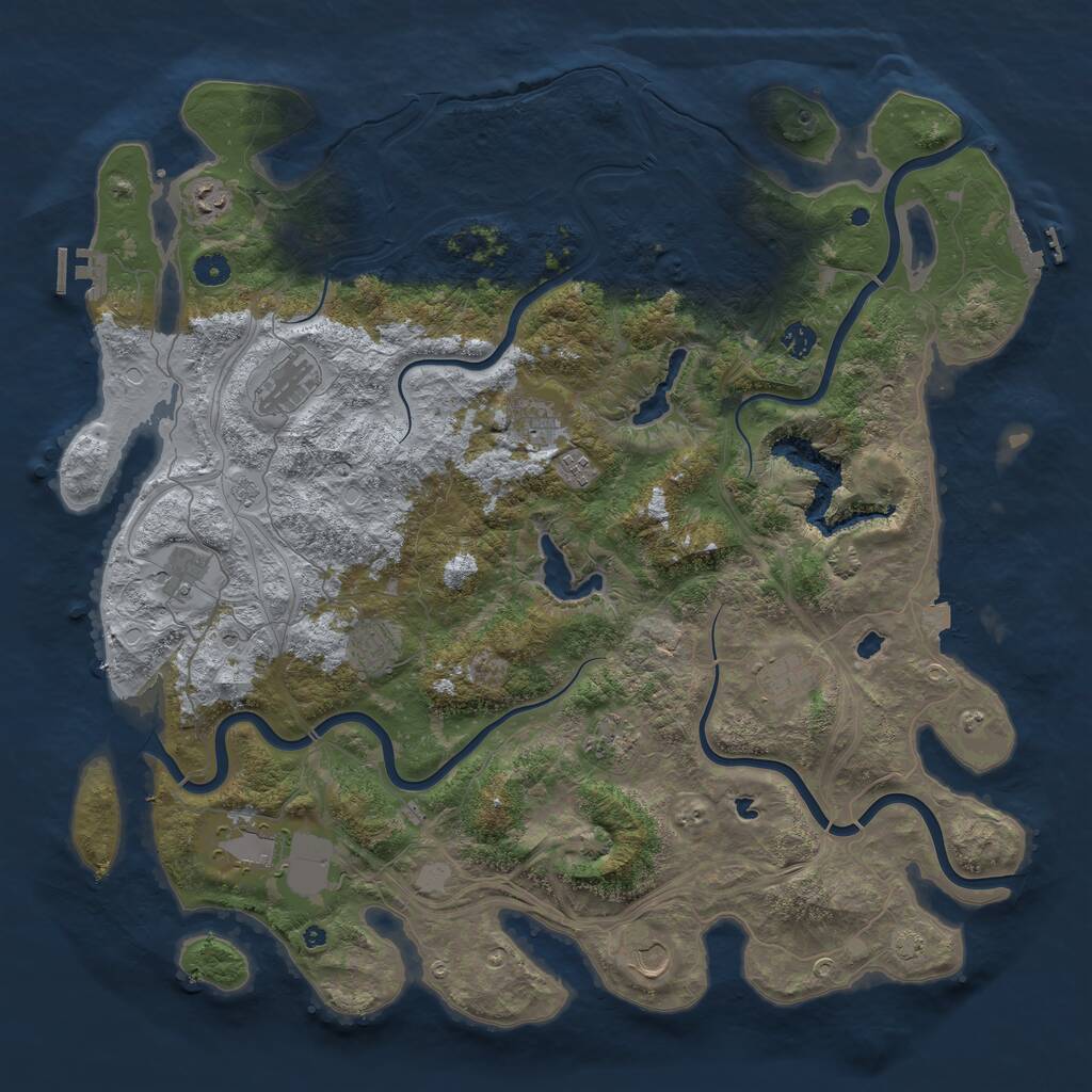 Rust Map: Procedural Map, Size: 4750, Seed: 2, 17 Monuments