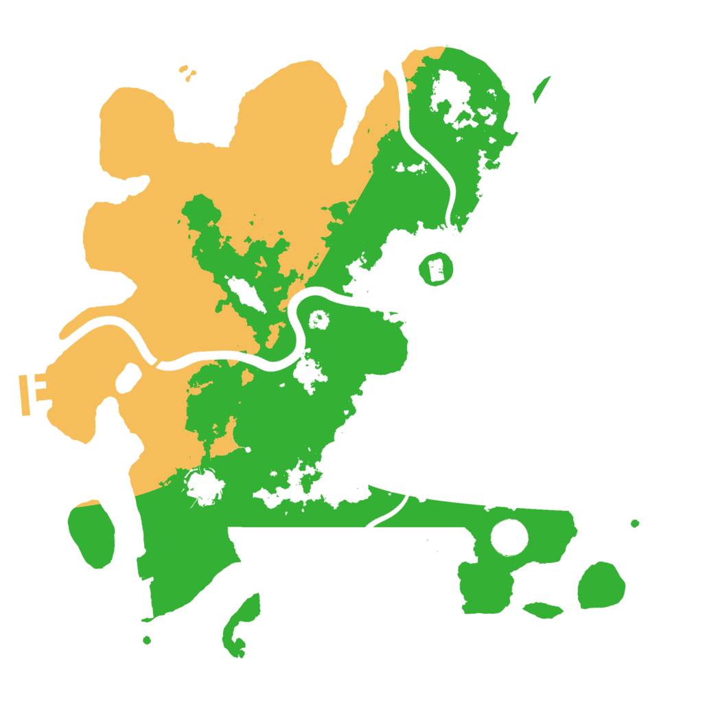 Biome Rust Map: Procedural Map, Size: 3500, Seed: 12586