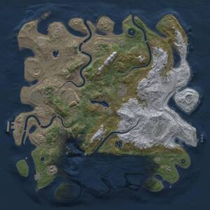 Thumbnail Rust Map: Procedural Map, Size: 4250, Seed: 12586, 15 Monuments