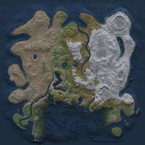 Thumbnail Rust Map: Procedural Map, Size: 4000, Seed: 111111111, 15 Monuments