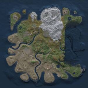 Thumbnail Rust Map: Procedural Map, Size: 3500, Seed: 50605, 14 Monuments