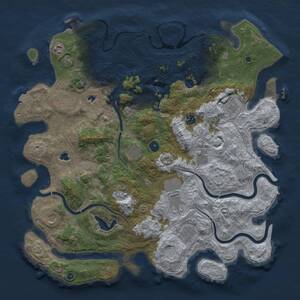 Thumbnail Rust Map: Procedural Map, Size: 4500, Seed: 588619281, 17 Monuments