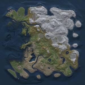 Thumbnail Rust Map: Procedural Map, Size: 4000, Seed: 72473598, 15 Monuments