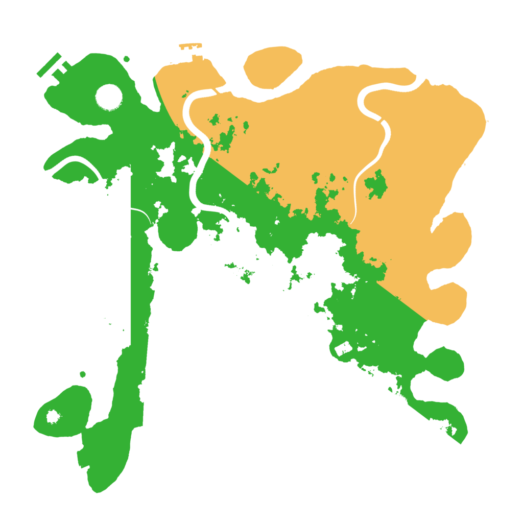 Biome Rust Map: Procedural Map, Size: 3500, Seed: 464922233