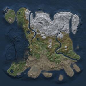 Thumbnail Rust Map: Procedural Map, Size: 3500, Seed: 9982, 12 Monuments