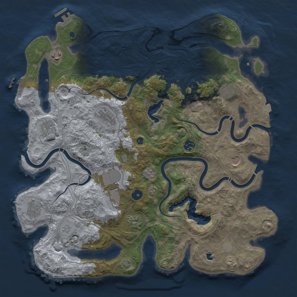 Rust Map: Procedural Map, Size: 4250, Seed: 1726188028, 16 Monuments