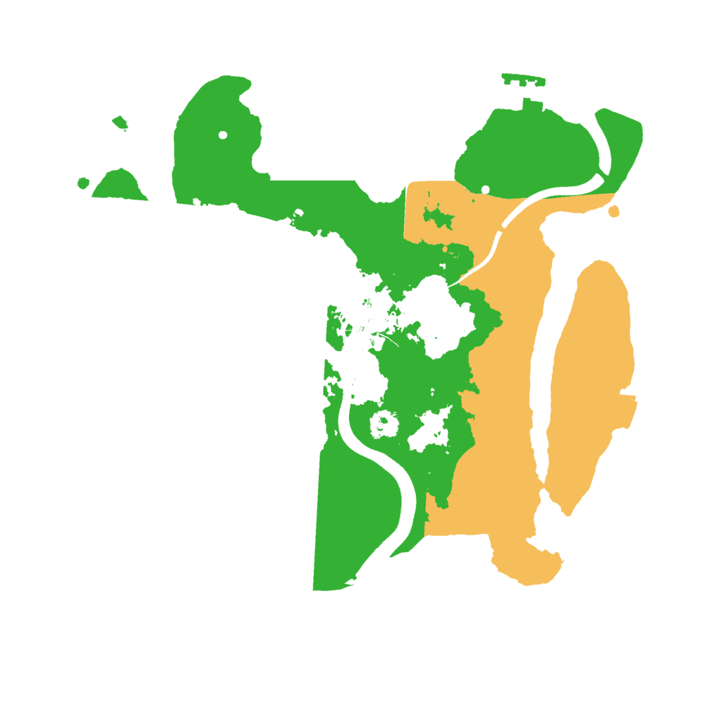 Biome Rust Map: Procedural Map, Size: 2500, Seed: 485369214