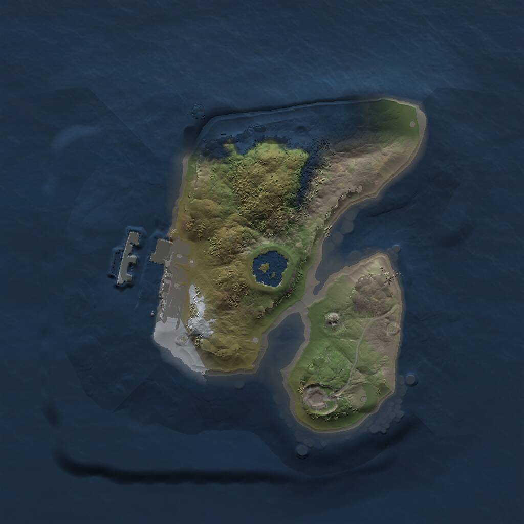 Rust Map: Procedural Map, Size: 1500, Seed: 478695, 2 Monuments