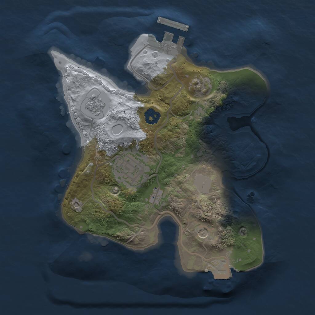 Rust Map: Procedural Map, Size: 2000, Seed: 963025, 5 Monuments