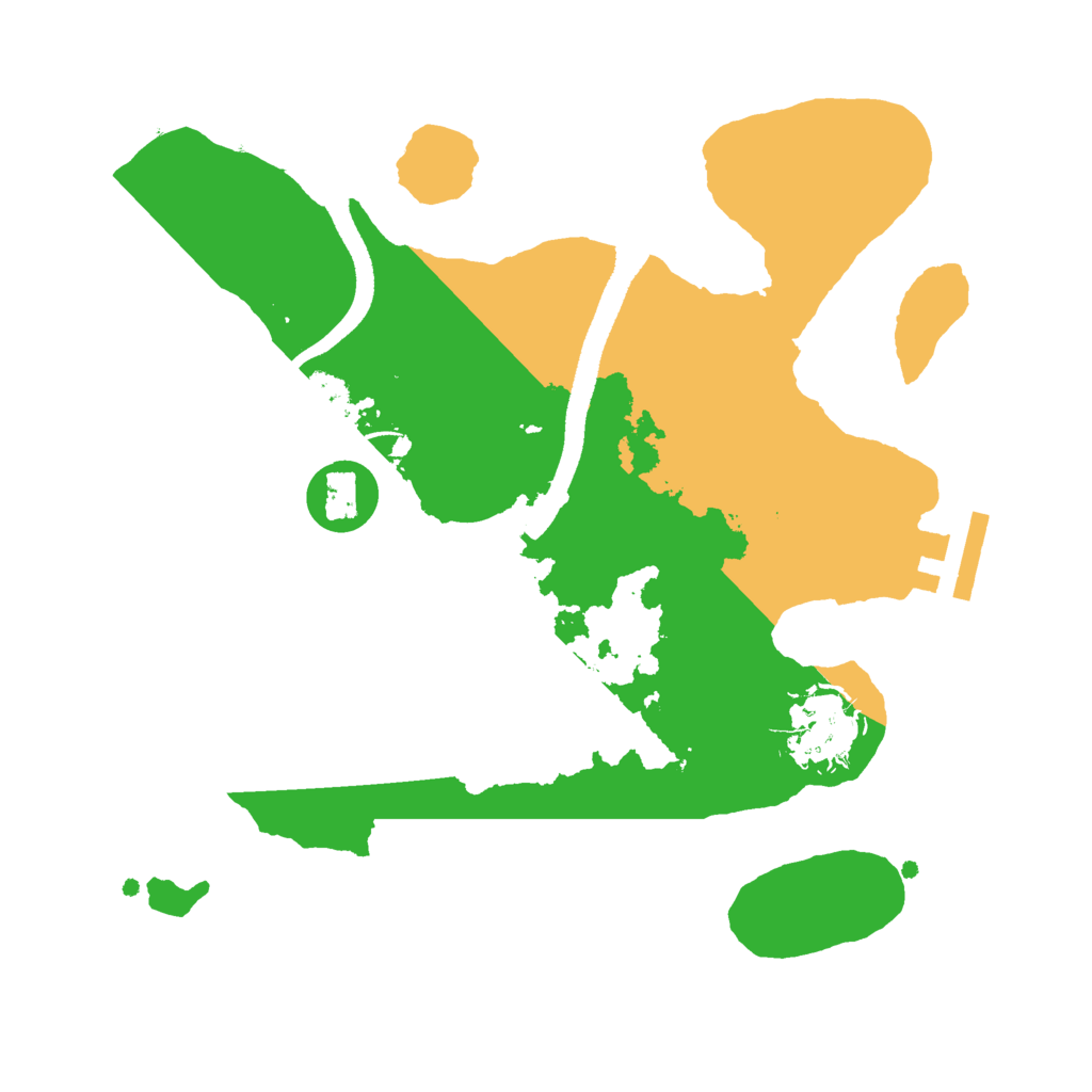 Biome Rust Map: Procedural Map, Size: 2500, Seed: 1085979800