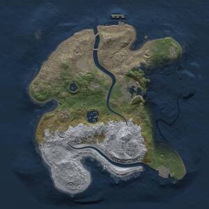 Thumbnail Rust Map: Procedural Map, Size: 2500, Seed: 48395, 9 Monuments