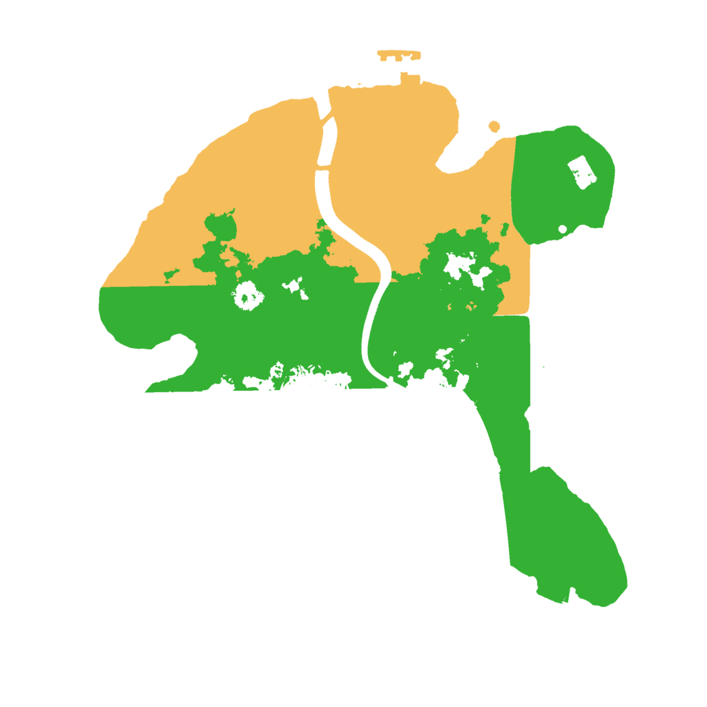 Biome Rust Map: Procedural Map, Size: 2500, Seed: 48395