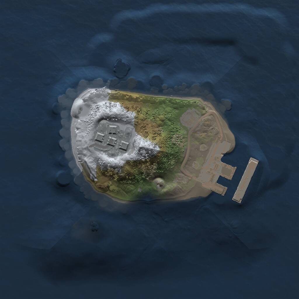 Rust Map: Procedural Map, Size: 1300, Seed: 12, 3 Monuments