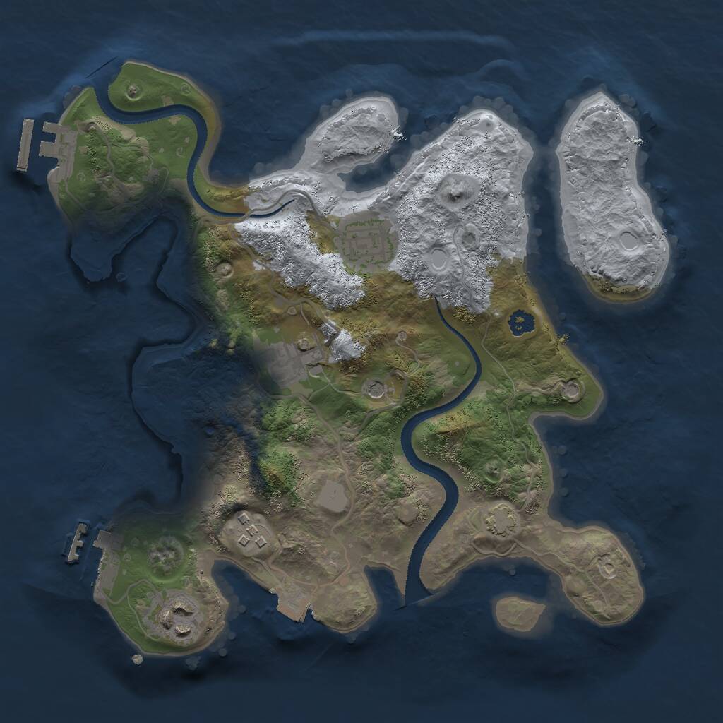 Rust Map: Procedural Map, Size: 2800, Seed: 632872837, 9 Monuments