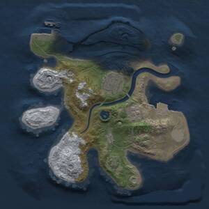 Thumbnail Rust Map: Procedural Map, Size: 2200, Seed: 2109849435, 6 Monuments