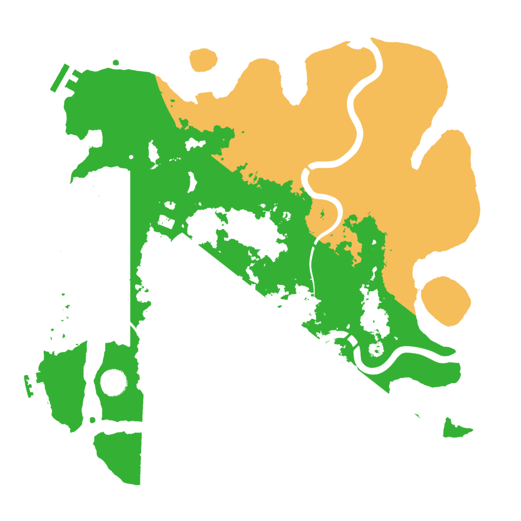 Biome Rust Map: Procedural Map, Size: 3500, Seed: 59569596