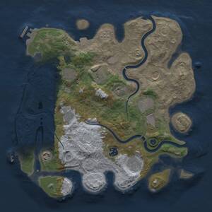 Thumbnail Rust Map: Procedural Map, Size: 3500, Seed: 59569596, 15 Monuments