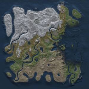 Thumbnail Rust Map: Procedural Map, Size: 4500, Seed: 76239170, 17 Monuments