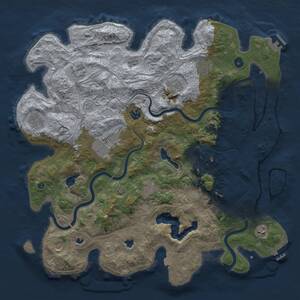 Thumbnail Rust Map: Procedural Map, Size: 4500, Seed: 1927, 16 Monuments