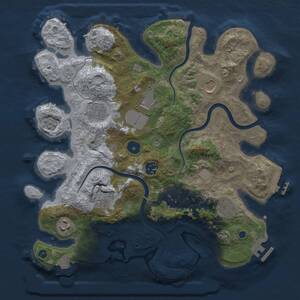 Thumbnail Rust Map: Procedural Map, Size: 3500, Seed: 451794997, 15 Monuments